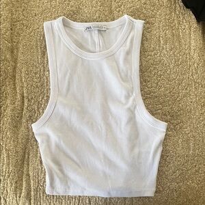 🌸2 for $12 Zara Classic White Ribbed Tank Top